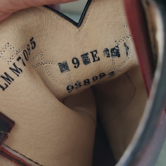 🔥HP🔥 Larry Mahan Men's Maroon/Red Leather Boots Size 9EE / Wide - Picture 4 of 12